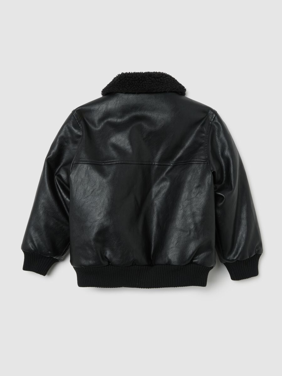 Giacca imbottita da bambino nera regular fit_1