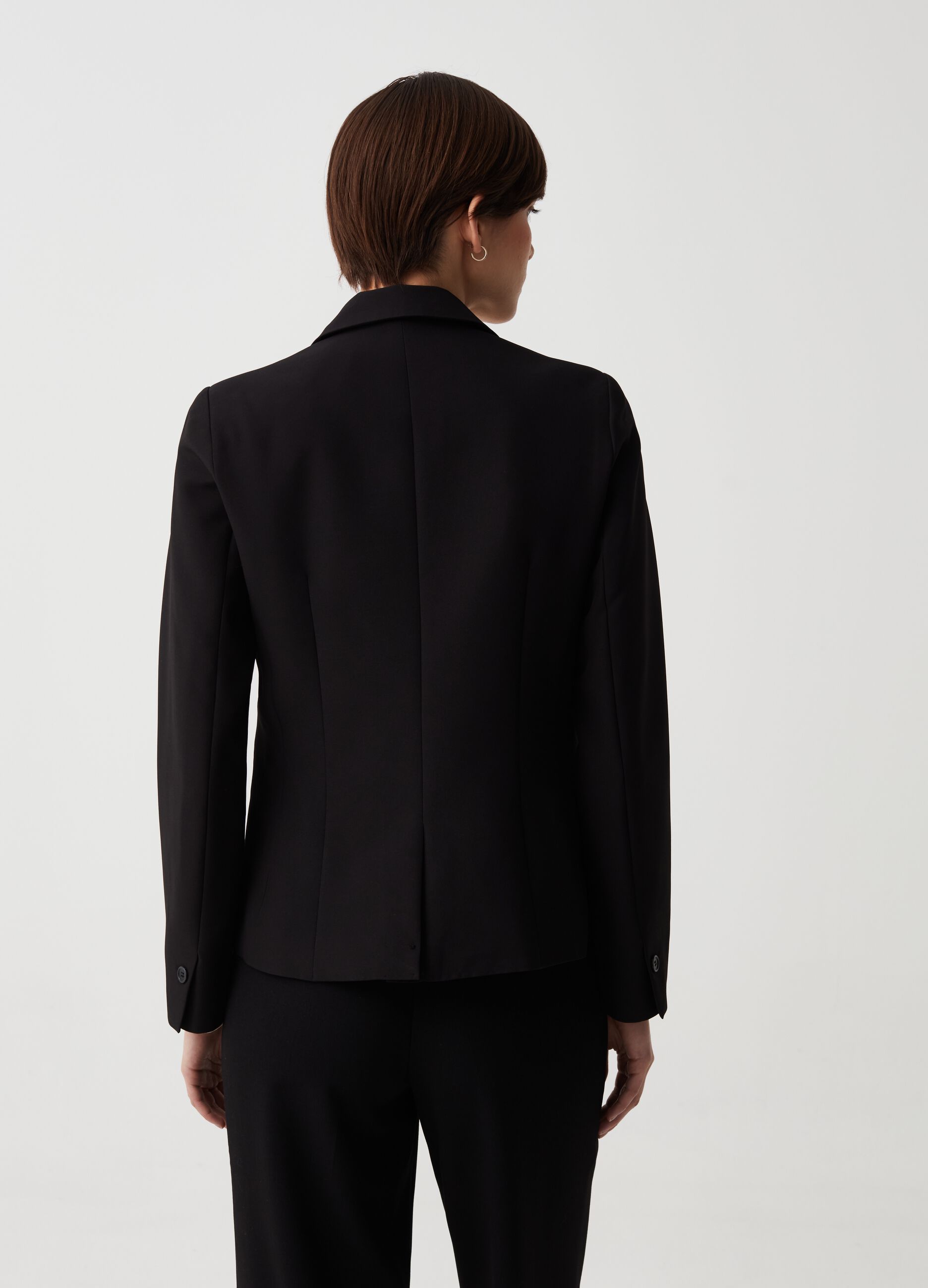 Single-breasted stretch blazer