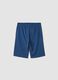 Boys&rsquo; regular-fit blue pure cotton shorts with prints_1