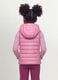 Pink padded ultralight gilet with hood and zip for girls_3