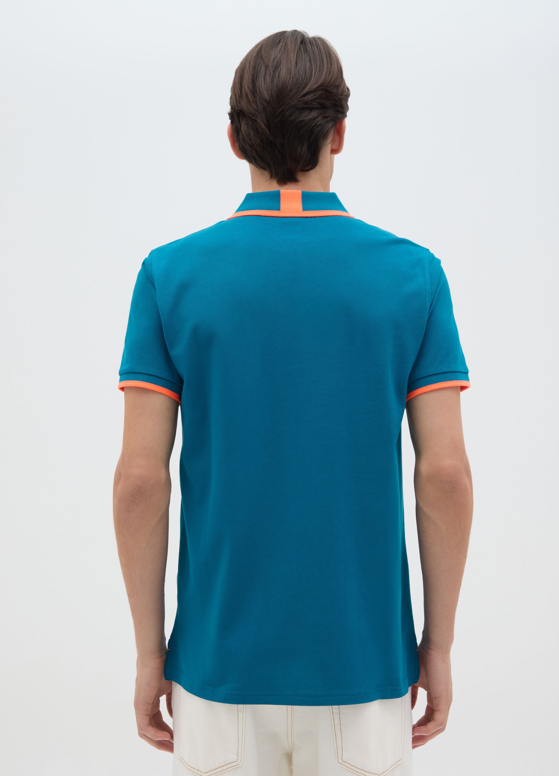 Men's Stretch Cotton Multicolour Polo Regular Fit