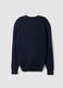 Blue Viscose-Blend V-Neck Cardigan, Regular Fit_5
