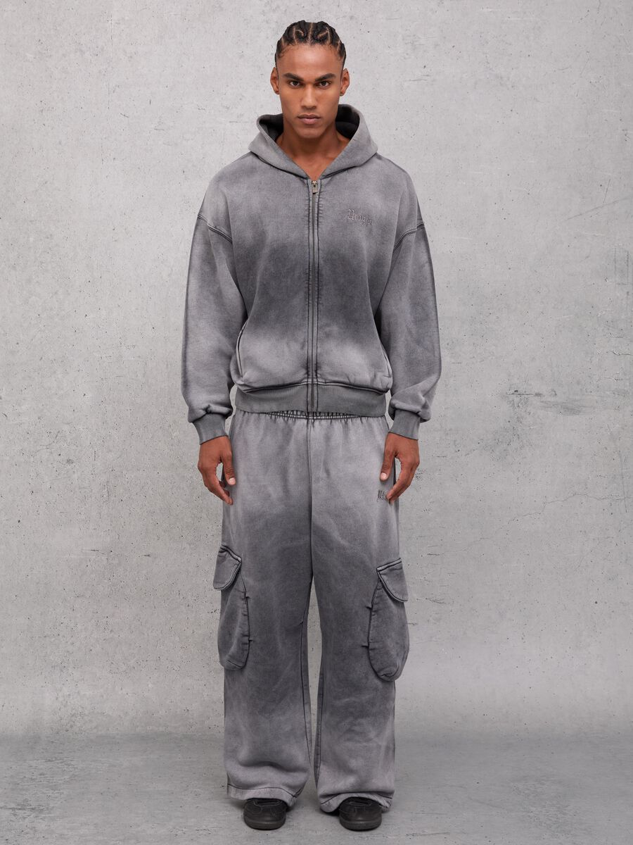 Sunfaded Zip Hoodie Vintage Grey_2