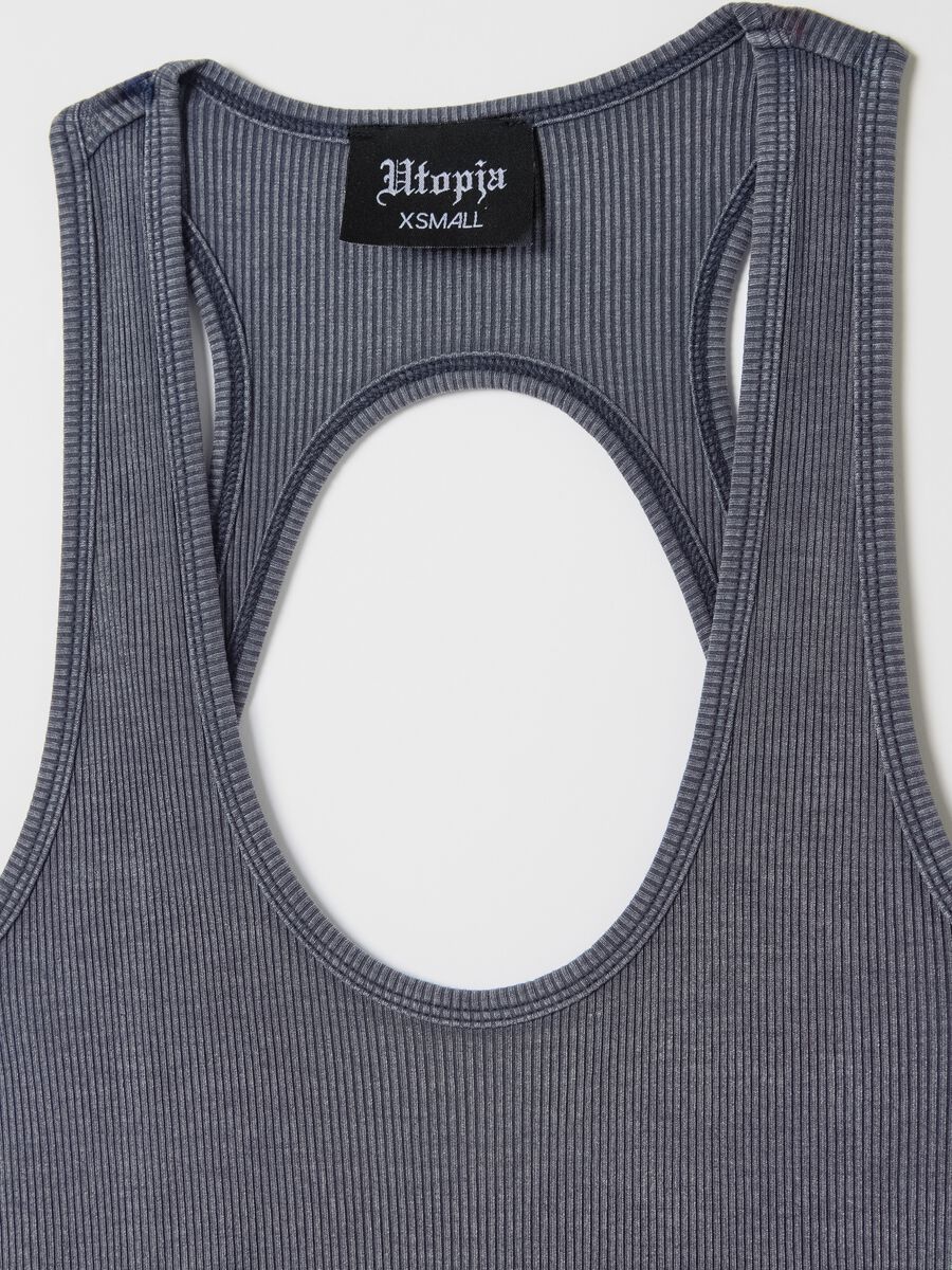 Backless Mini Dress Vintage Grey_7