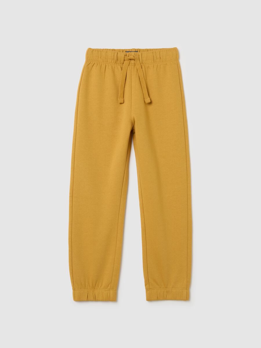 Jogger da bambino in puro cotone gialli jogger_0