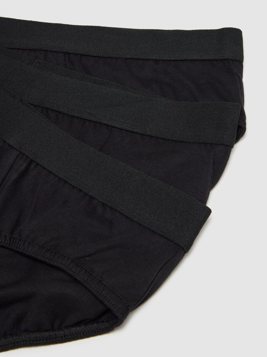 Set of black pure cotton regular fit slip pants_1