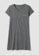 Grey nightdress in organic cotton and viscose blend_4