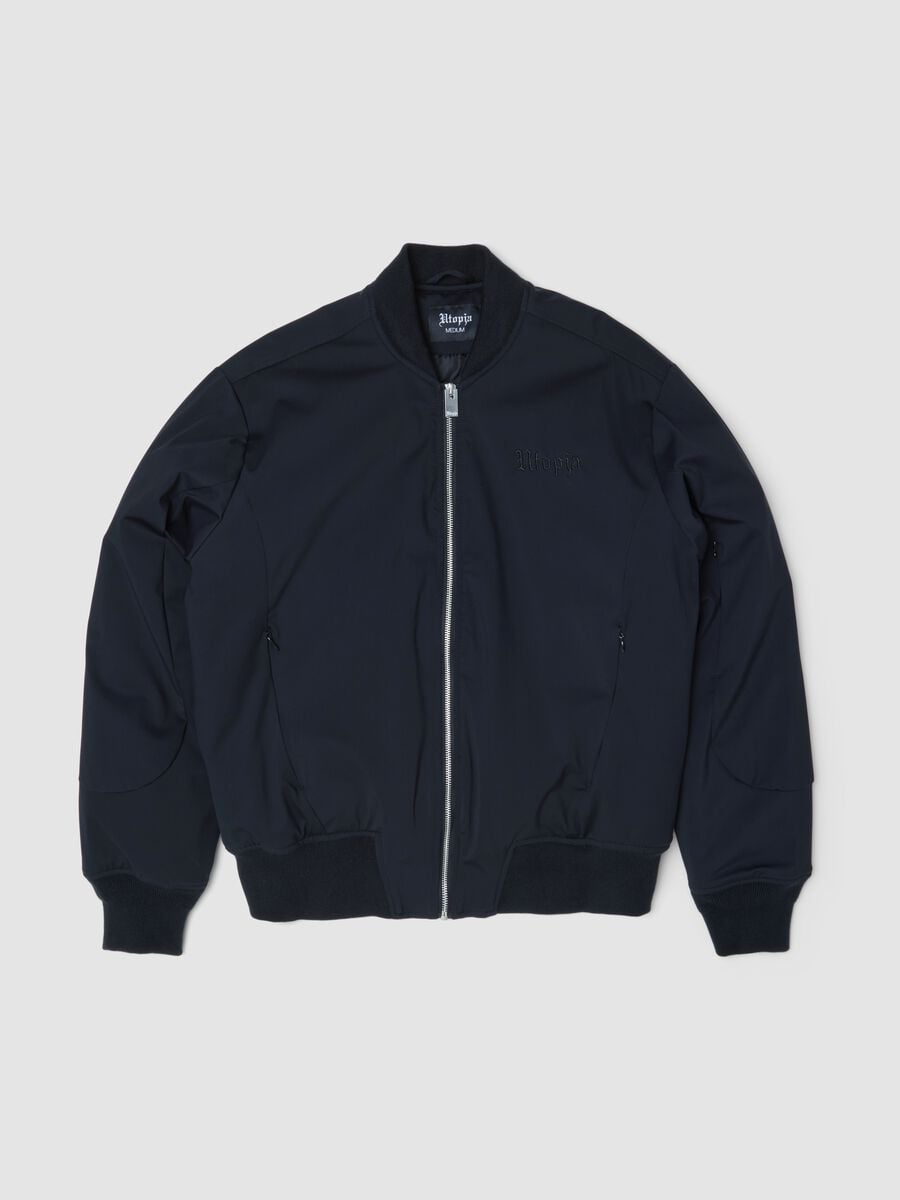 Nylon Bomber Jacket Black_0