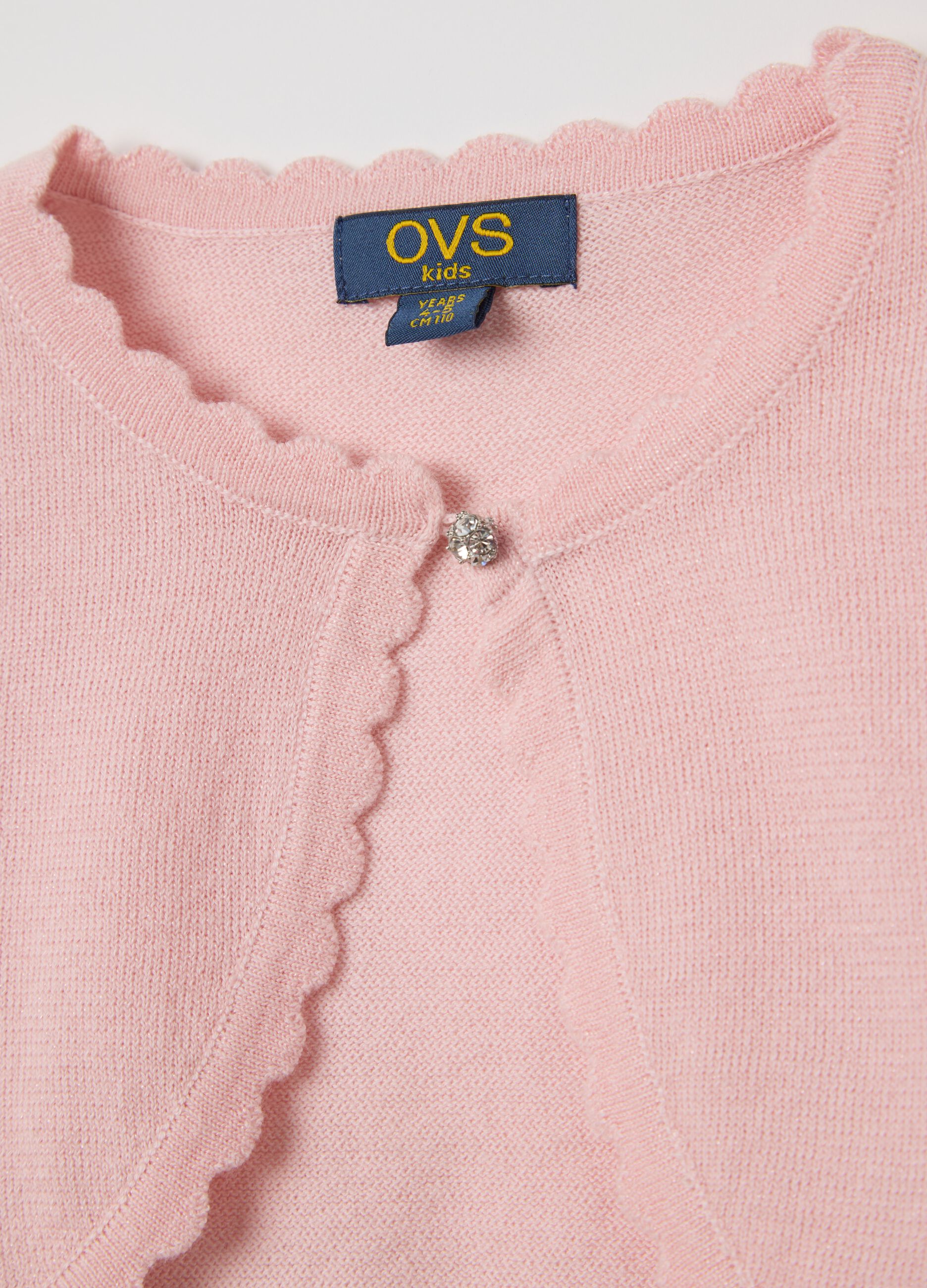 Pink open cropped shrug