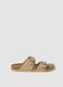 Beige double-strap sandals with buckles_0