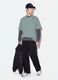 Black pure cotton joggers with elasticated waistband, oversized fit_0