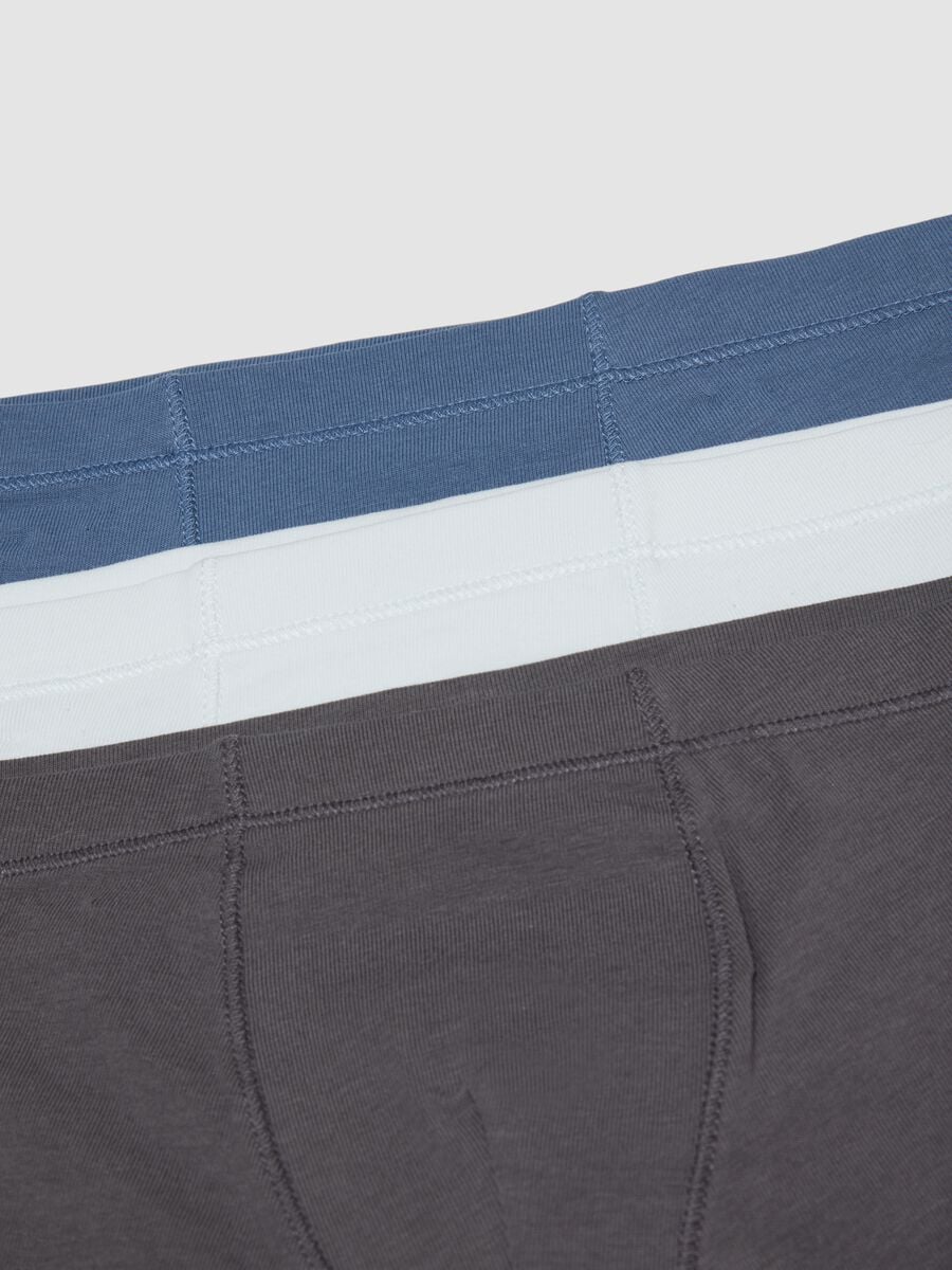 Multipack di cinque boxer midi multicolor in cotone organico elasticizzato_3
