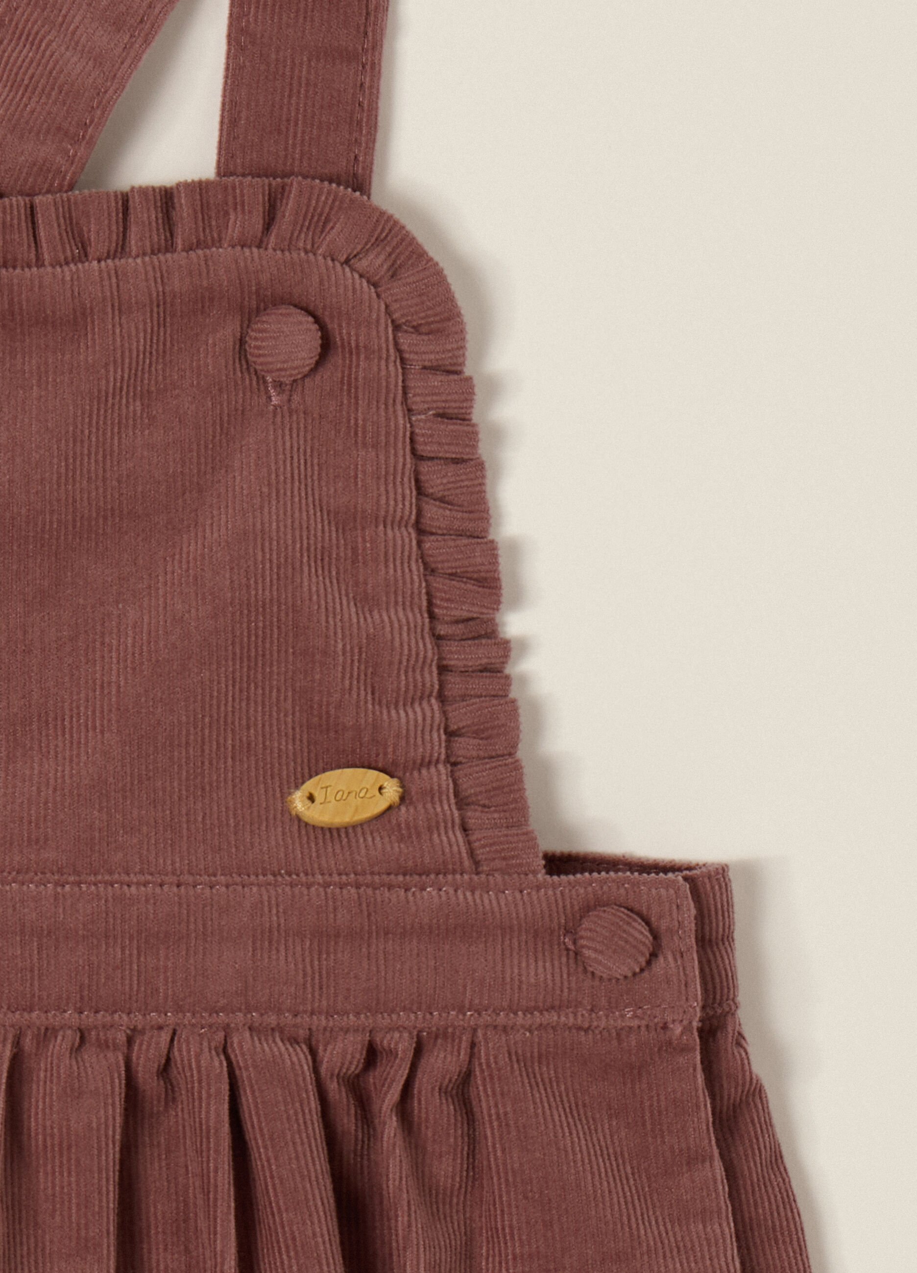 Romper marrone in cotone per neonata