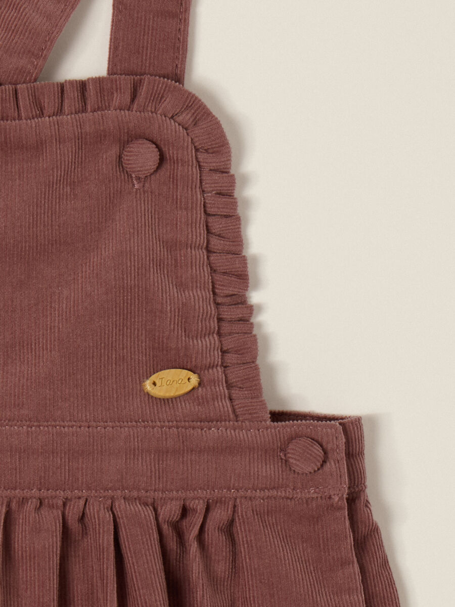 Romper marrone in cotone per neonata_2