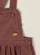 Brown cotton romper for baby girl_2