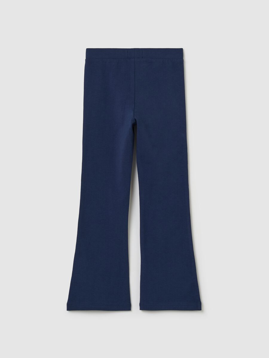 Flare-fit leggings in stretch cotton_1