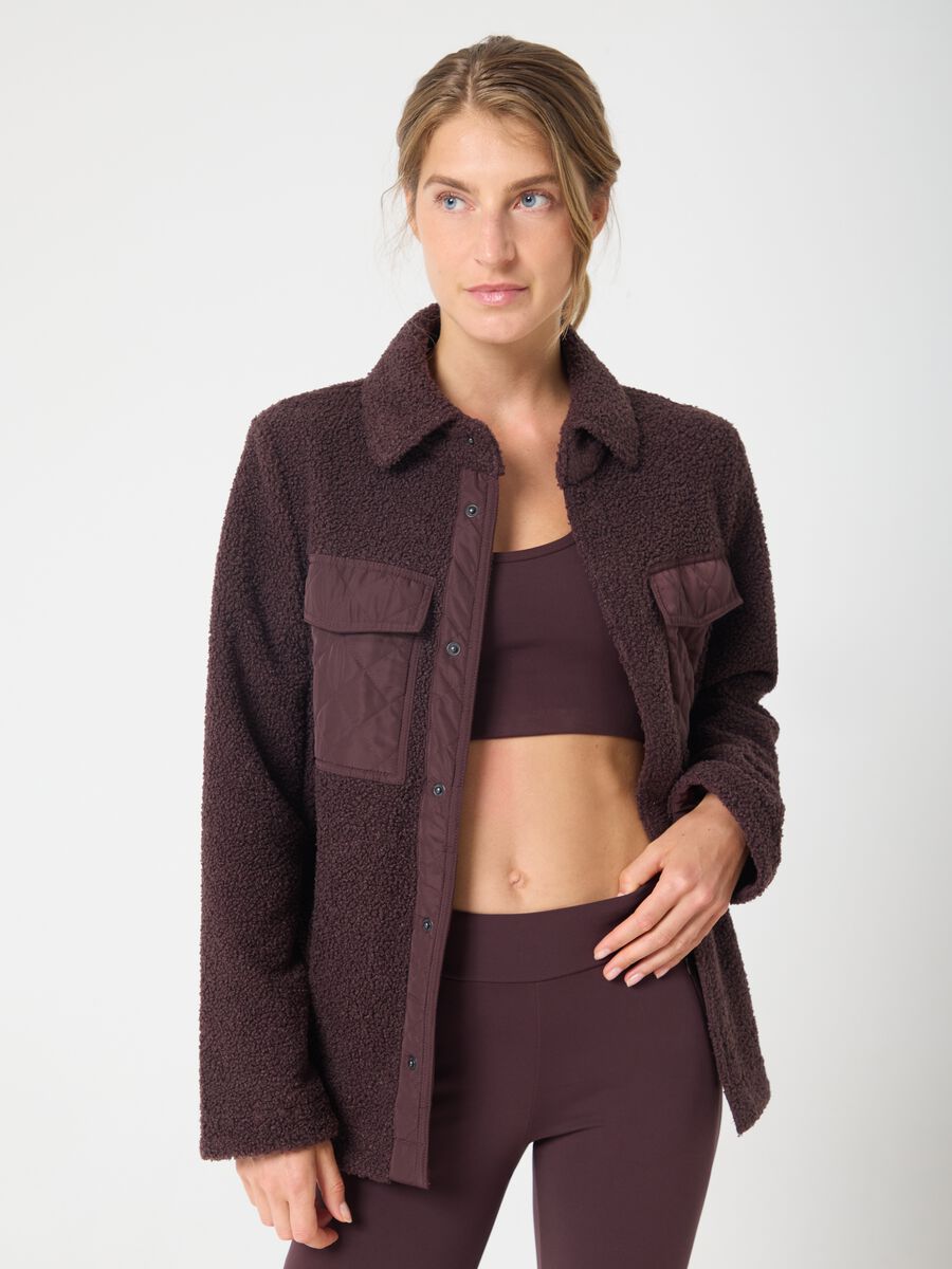 Giacca sherpa con tasche trapuntate a contrasto ALTAVIA STUDIO_0