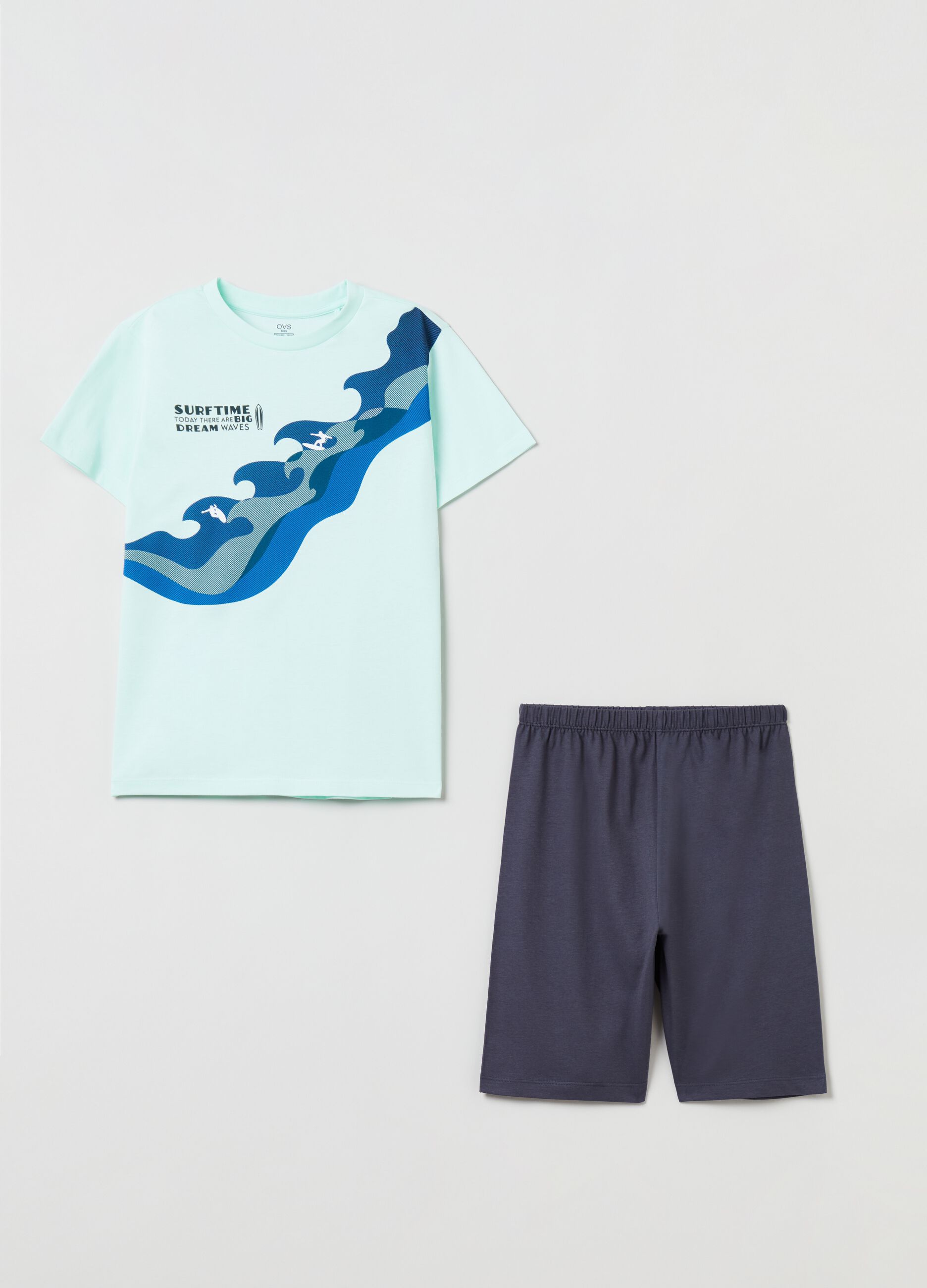 Pigiama in cotone con stampa surf_2