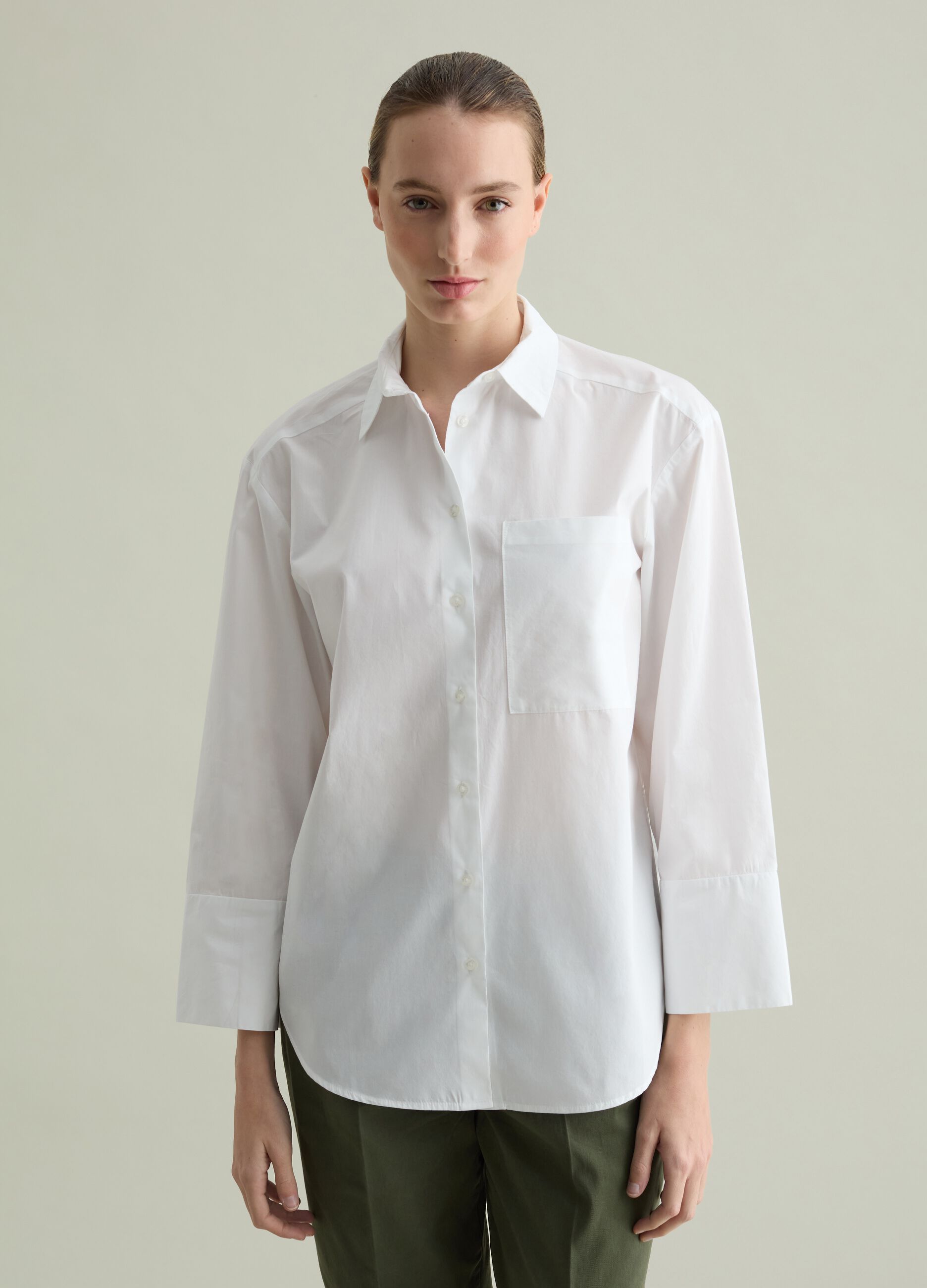 Cotton shirt with pocket