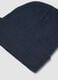 Blue jersey knit beanie with turn-up_1