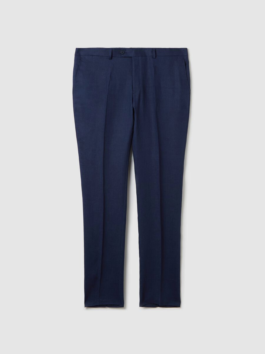 Oversized chino trousers in linen_4