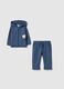 Blue pure cotton sweatshirt and trouser set for babies_0