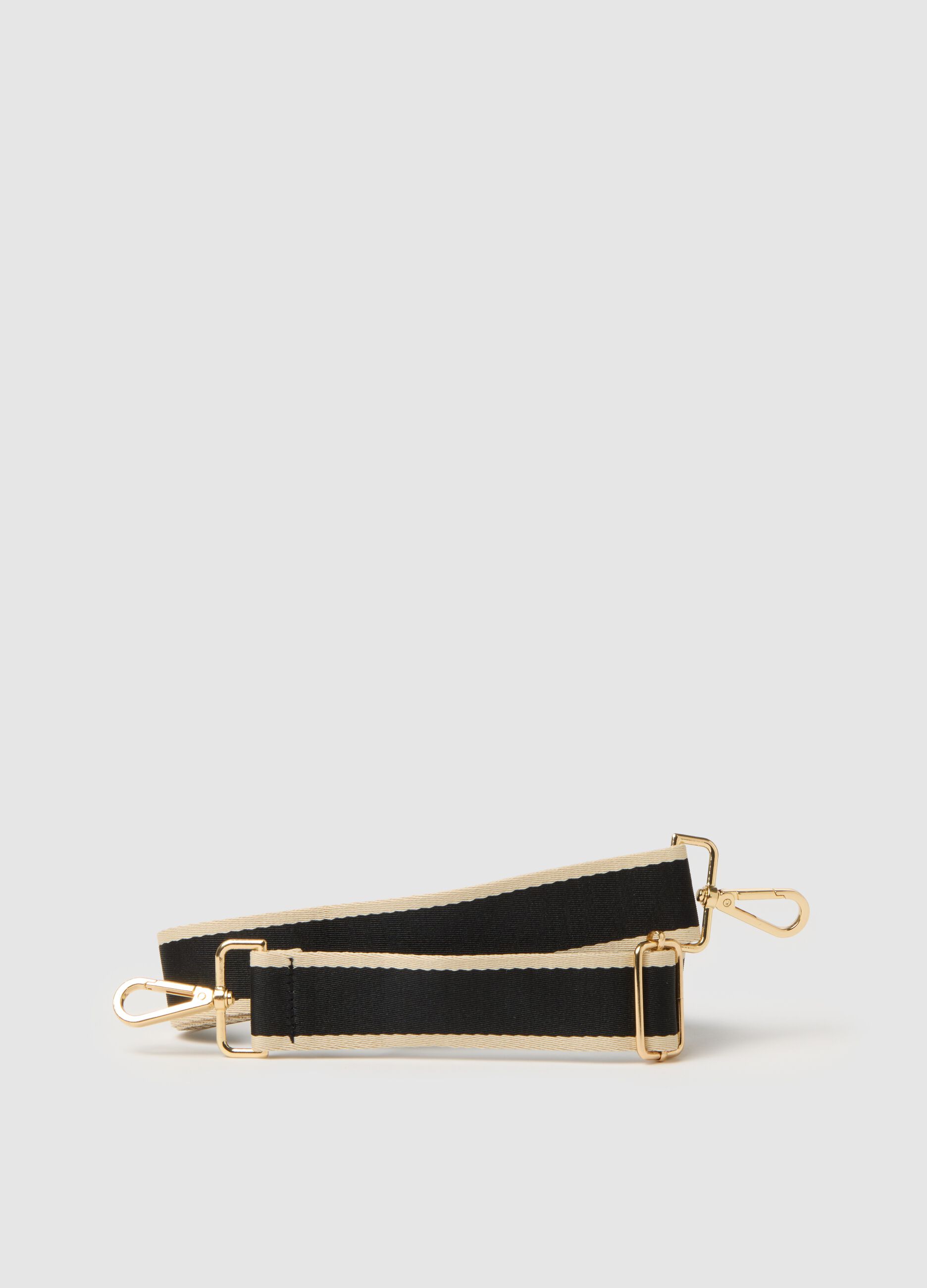 Women's multicolour shoulder bag with gold accents