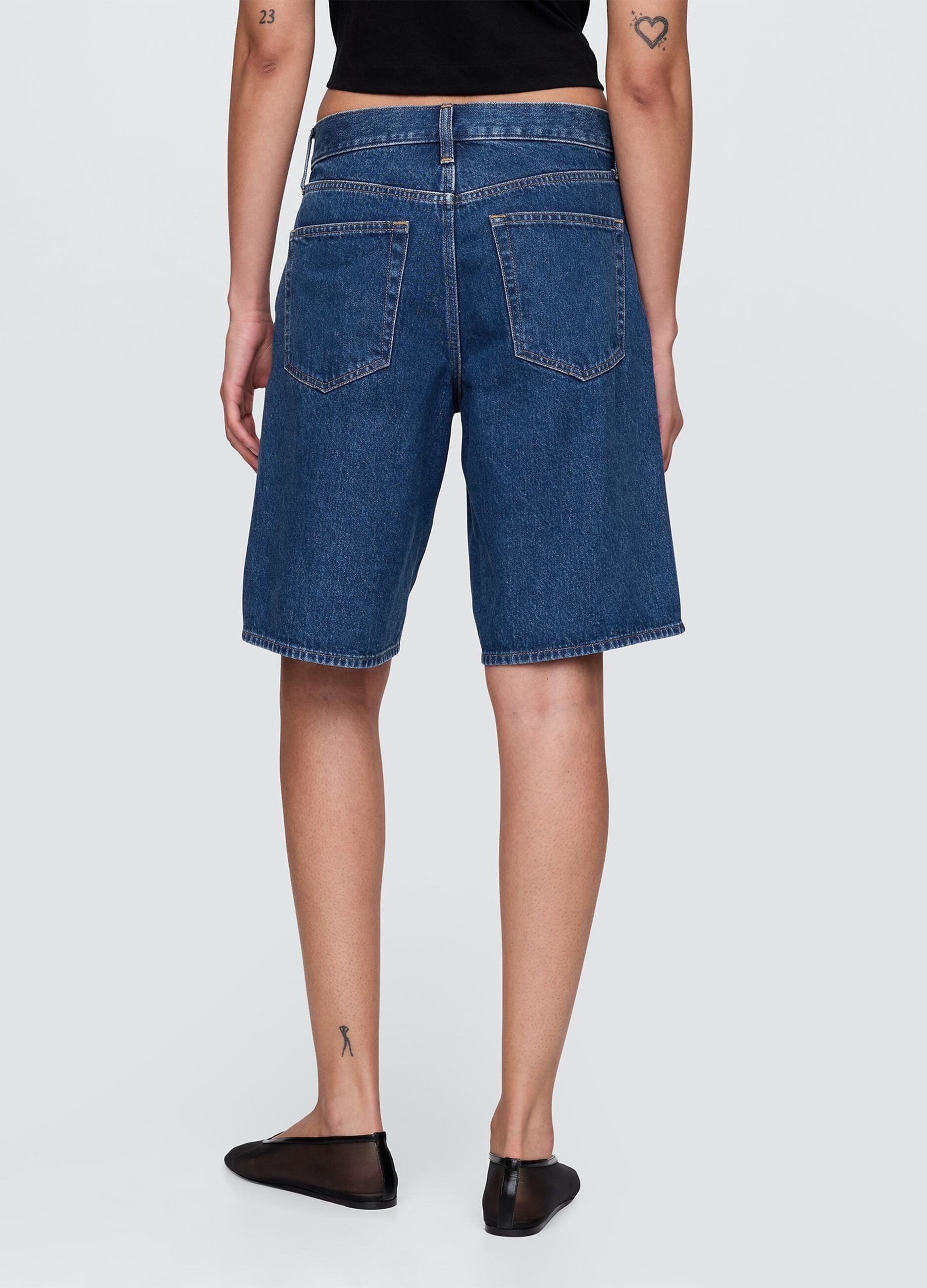 Pantaloncini in denim blu