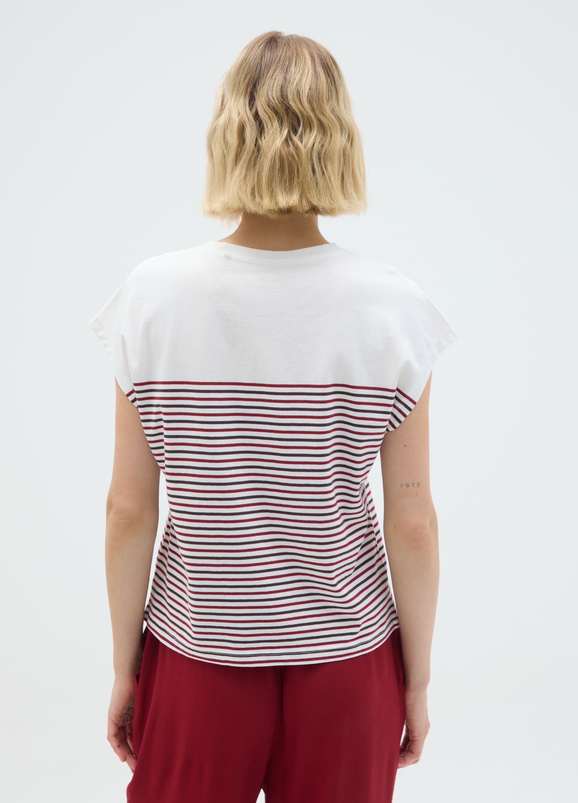 Multicolour Women's Pure Cotton T-shirt