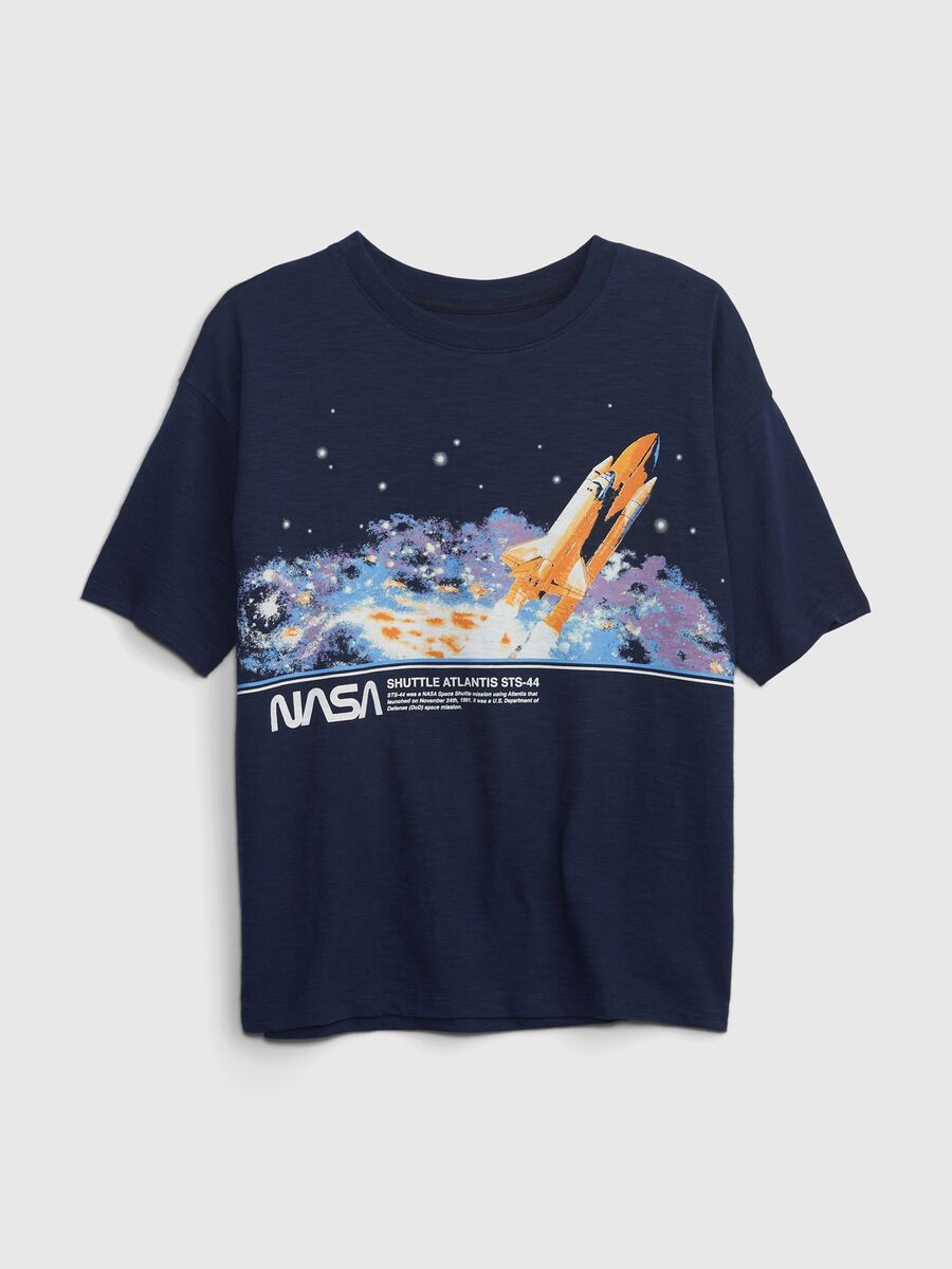 Round-neck T-shirt with NASA print_0