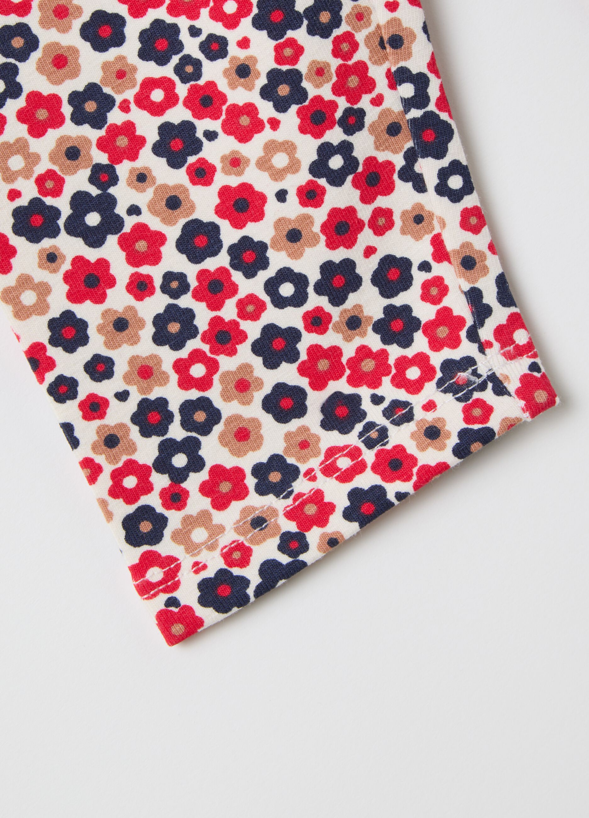 Girls' multicolour cotton skinny fit leggings