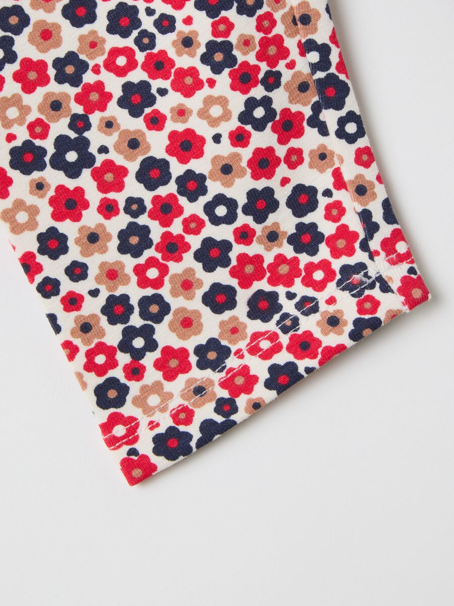 Girls' multicolour cotton skinny fit leggings_3