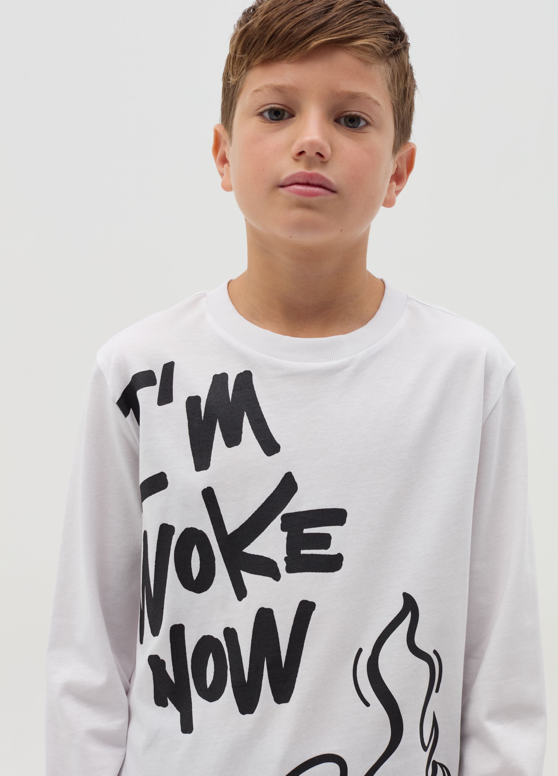 Long-sleeved T-shirt with print