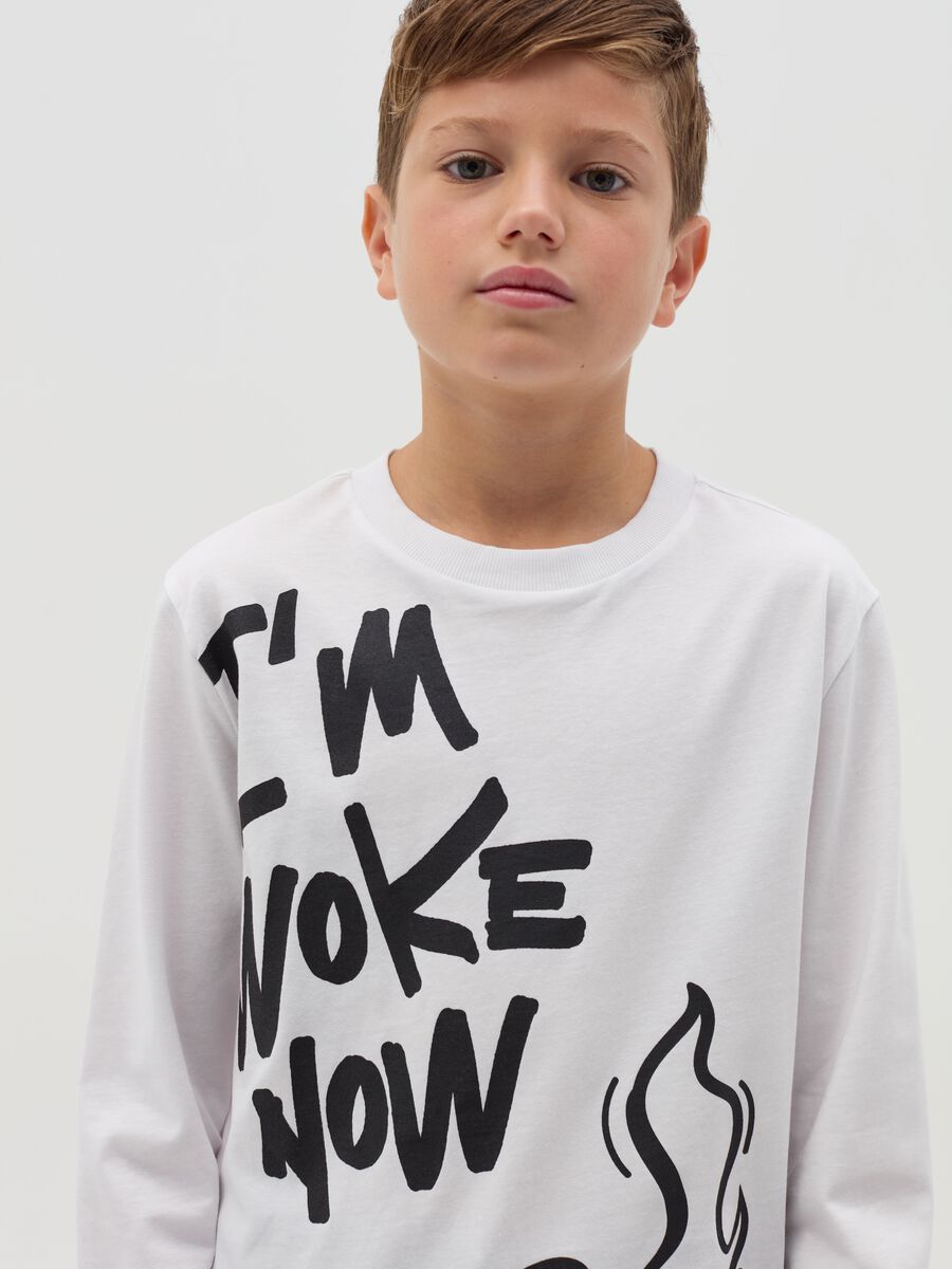 T-shirt a maniche lunghe con stampa_1