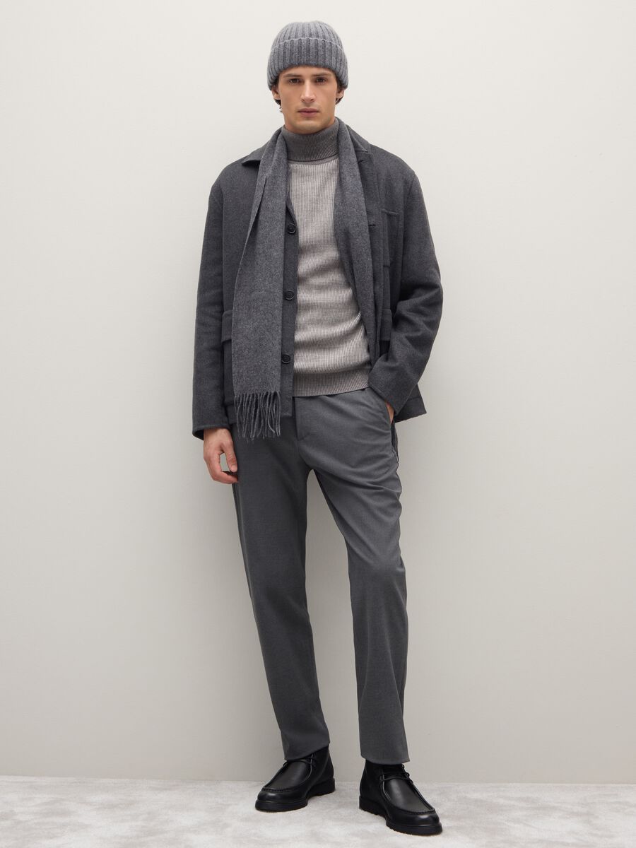 Berretto grigio in puro cashmere_3
