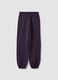 Purple cotton-blend joggers with elasticated waist, regular fit_5