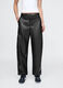 Barrel-fit shiny-effect trousers_1