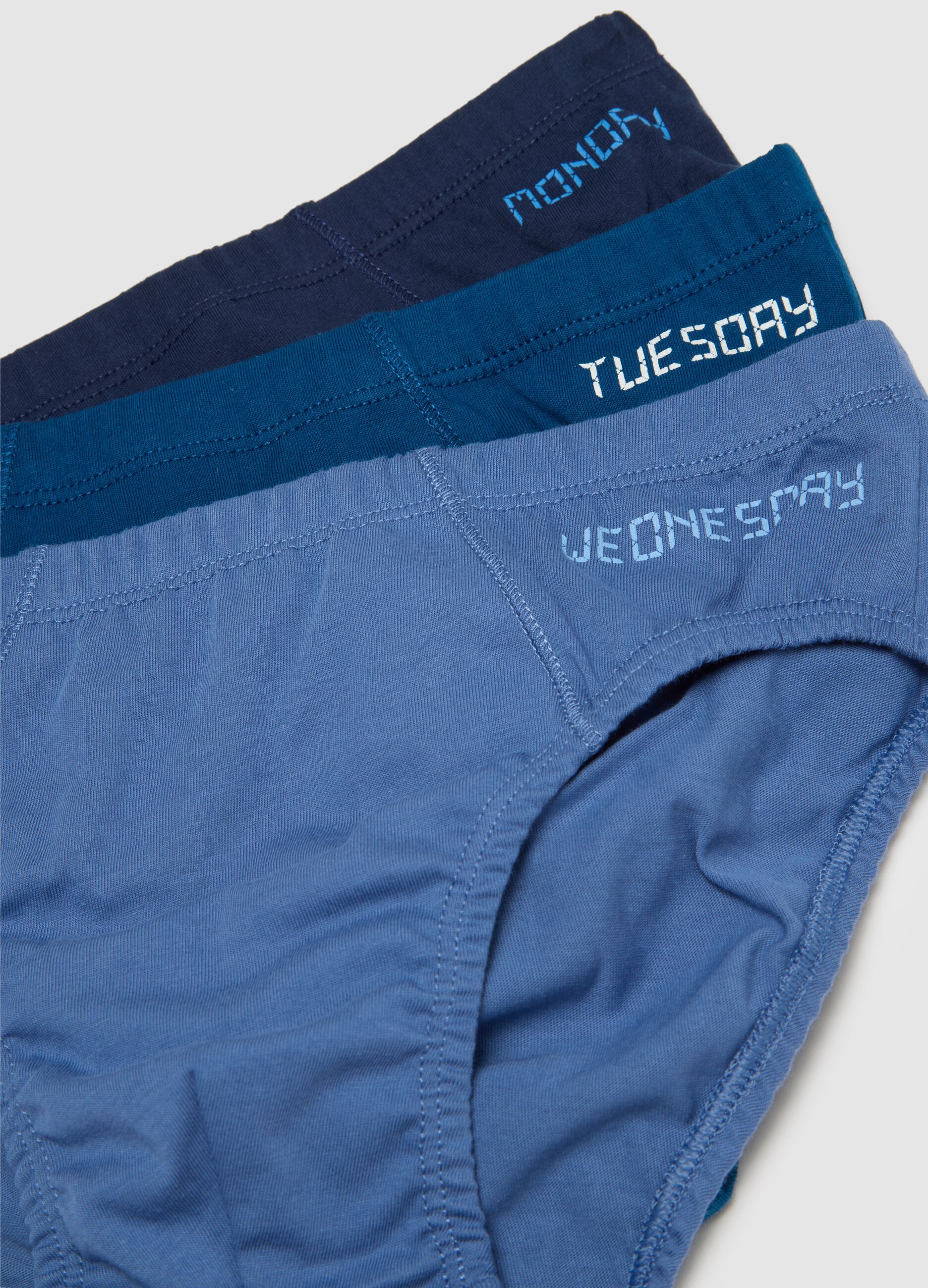 Set of 7 children's briefs in pure multicolour cotton