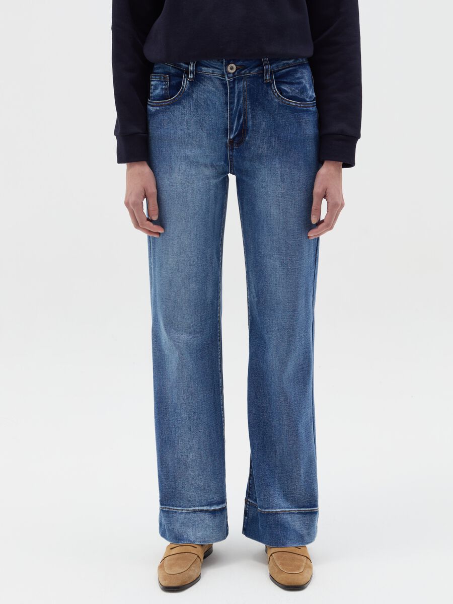 Jeans straight fit a gamba larga_1