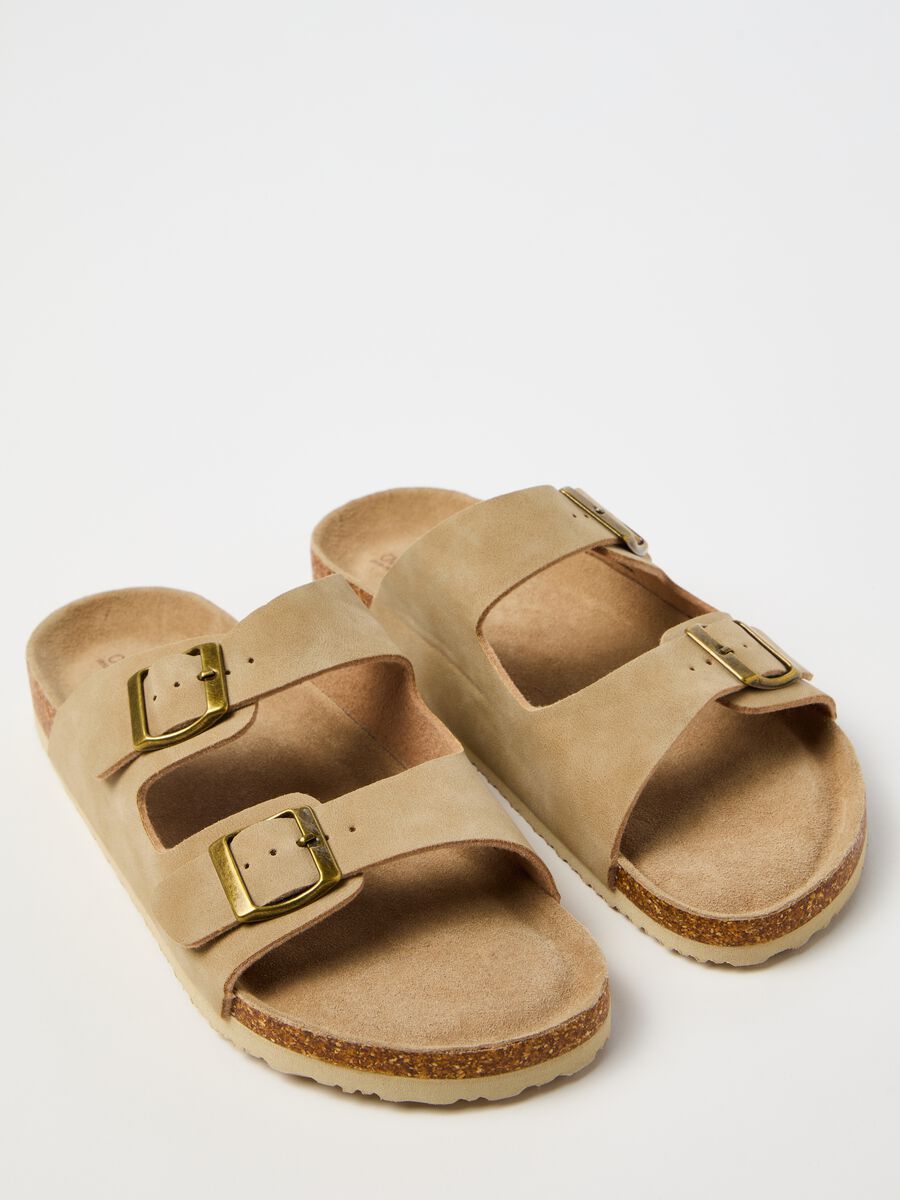 Sandals with double band in suede_1
