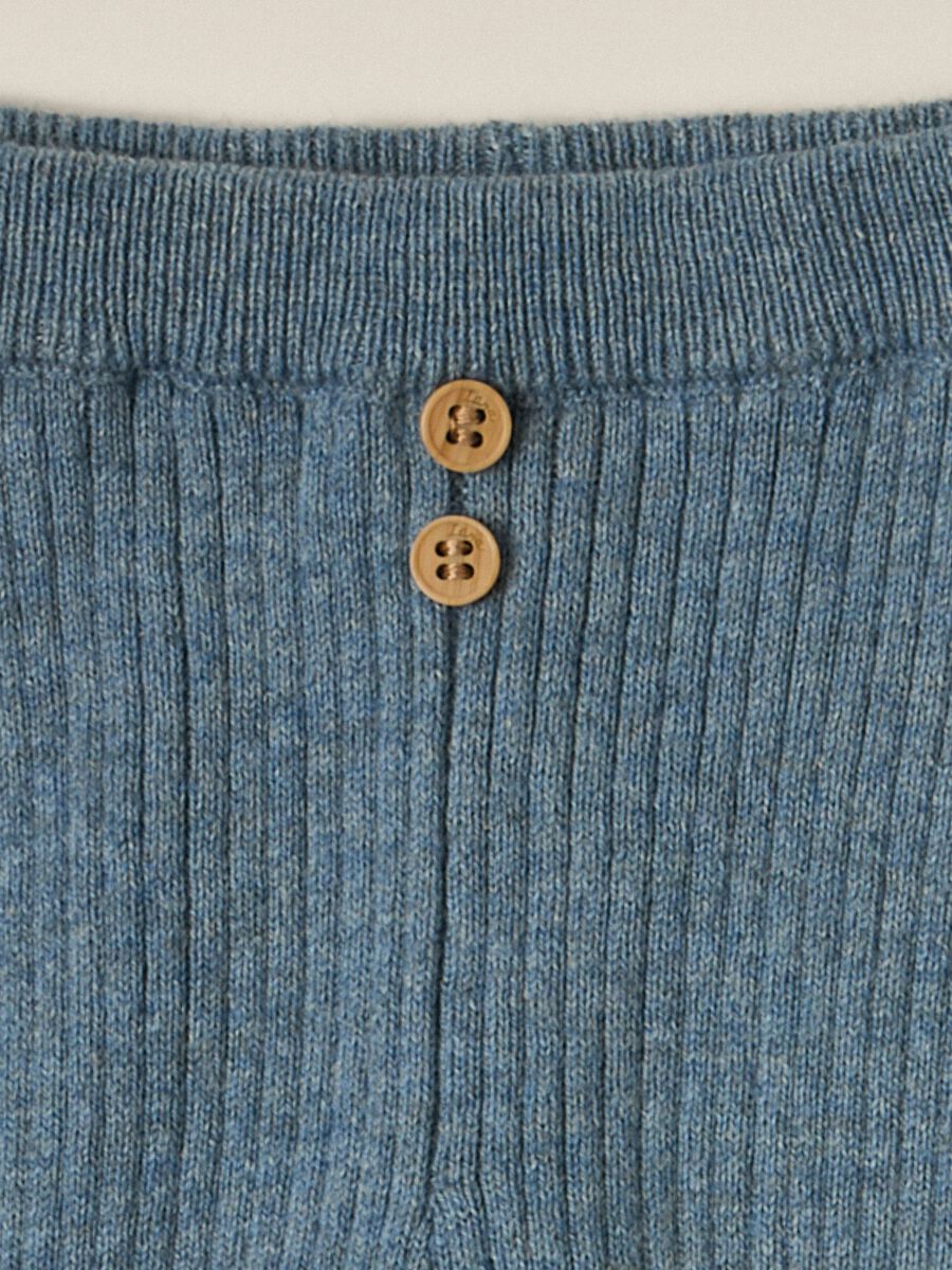 IANA newborn boy leggings in ribbed 100% cotton_2