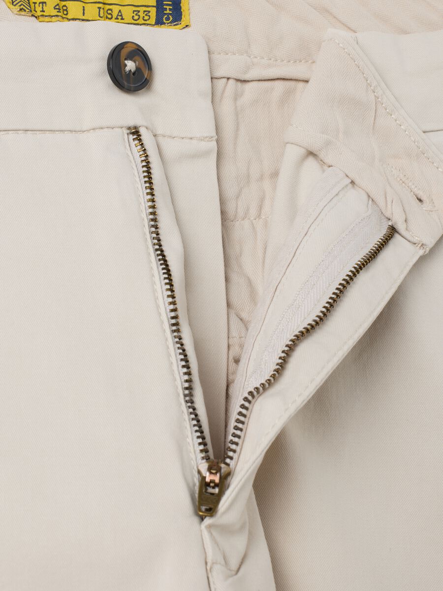Slim fit beige cotton trousers_5