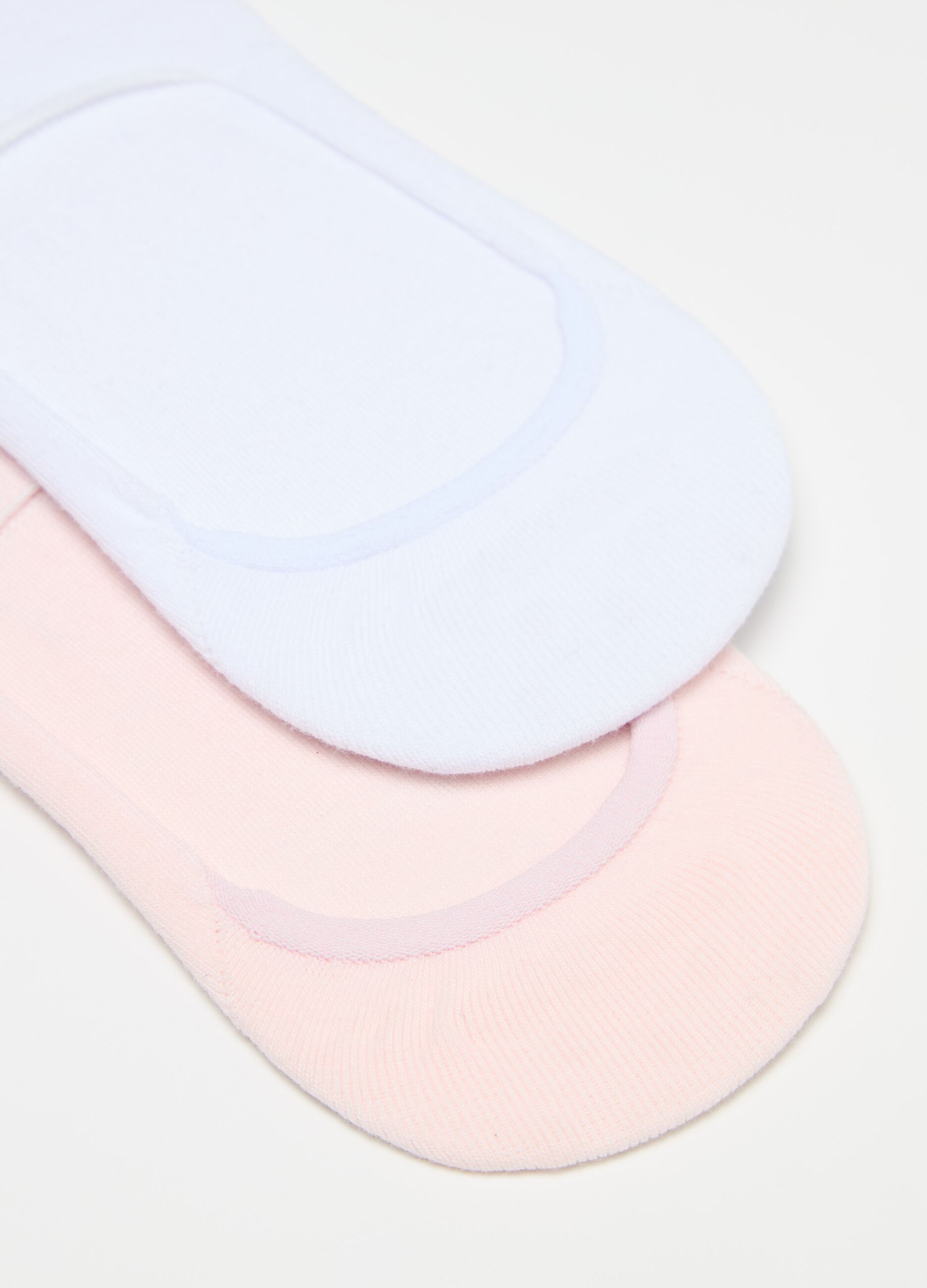 Two-pair pack white and pink shoe liners