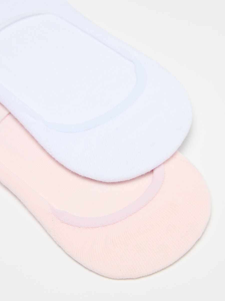 Two-pair pack white and pink shoe liners_1