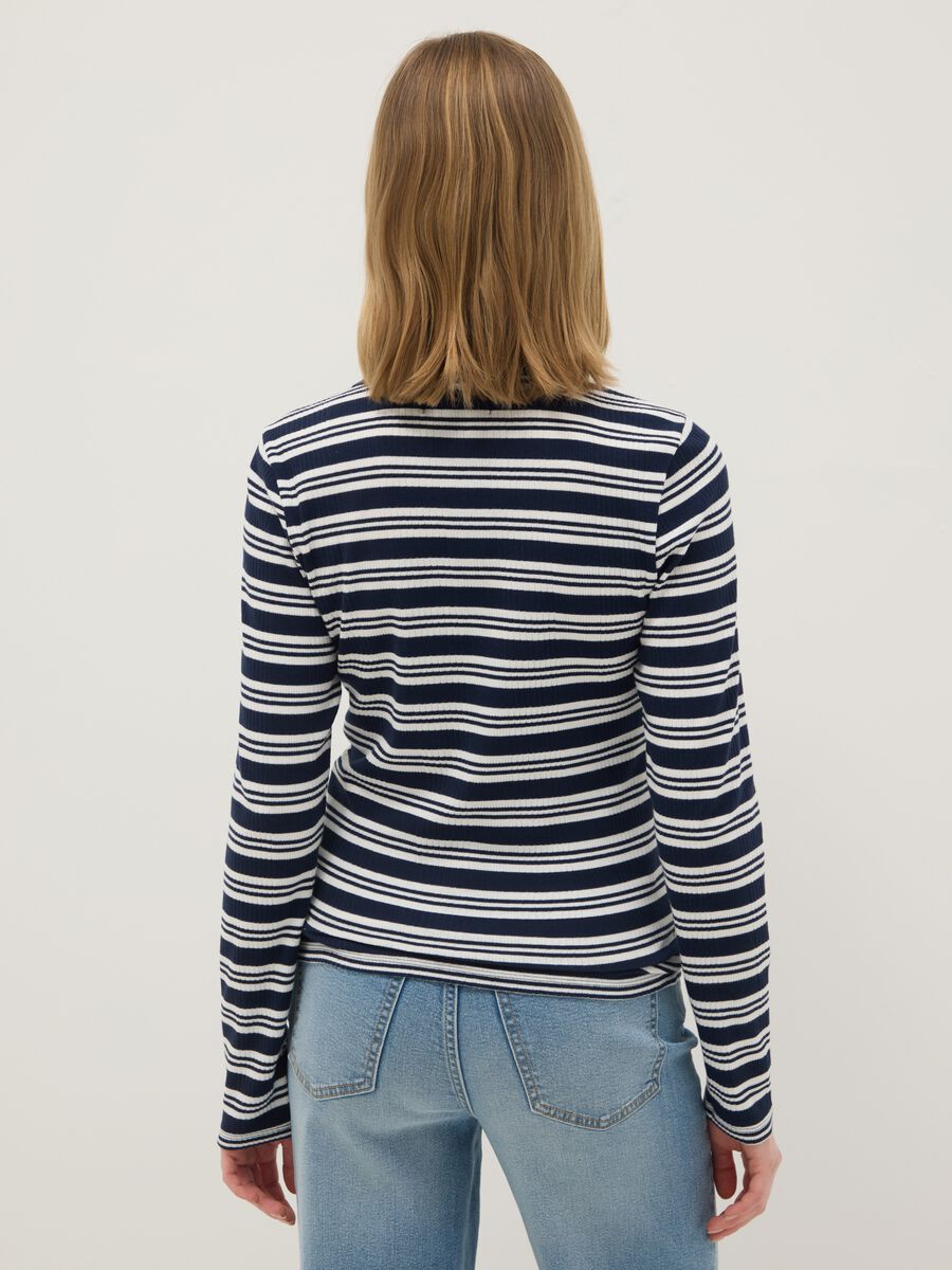 Multicolour Striped Stretch Cotton Polo Regular Fit_2