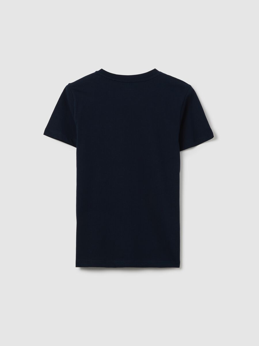 Blue Slim Fit T-shirt in Organic Cotton_1