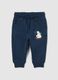 Blue regular fit pure cotton toddler trousers_0