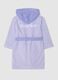 Purple hooded bathrobe for girls in pure cotton with print_1