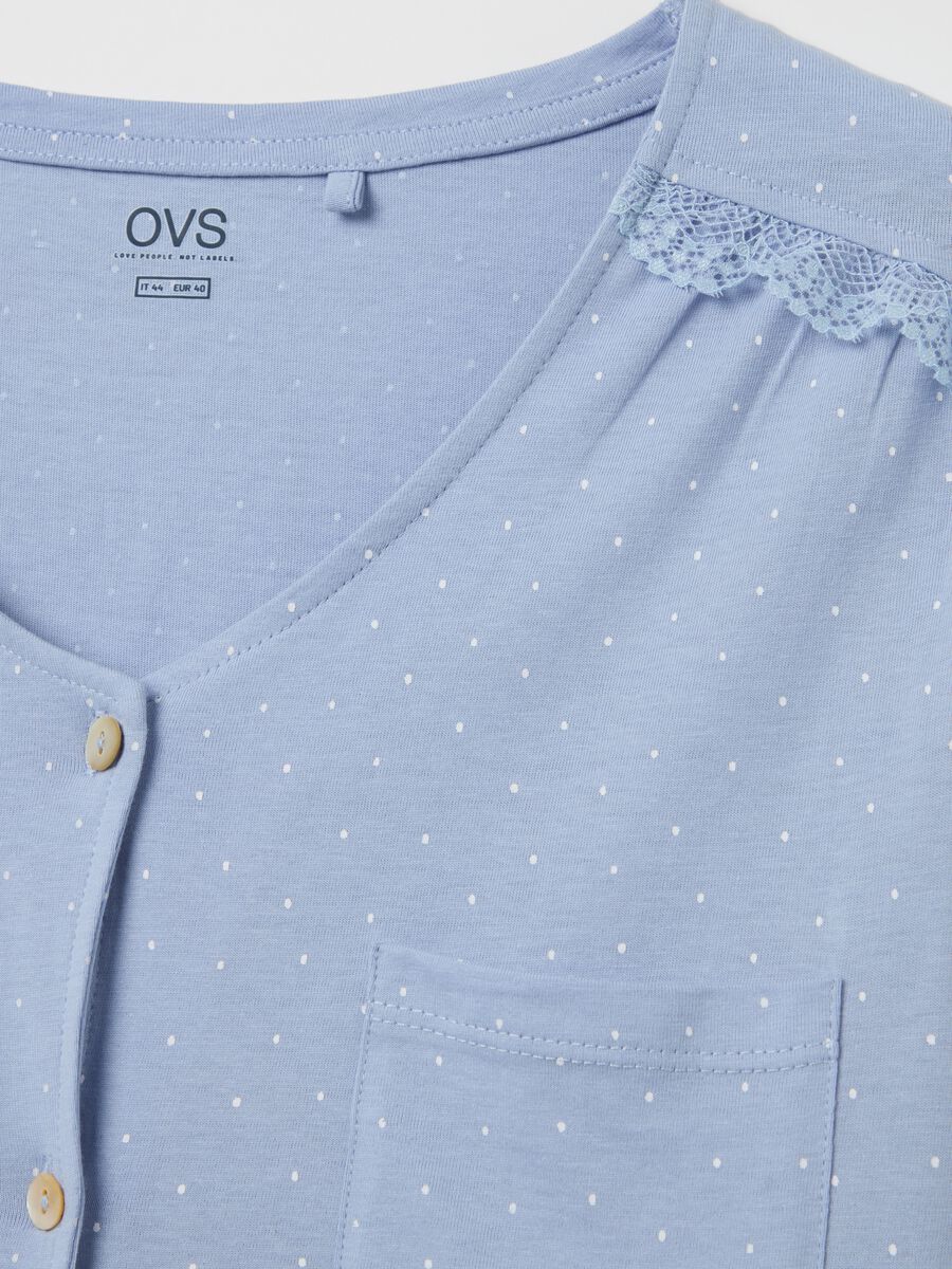 Micro dot nightshirt with buttons_5