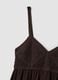 Brown pure viscose crochet tank top, regular fit_1